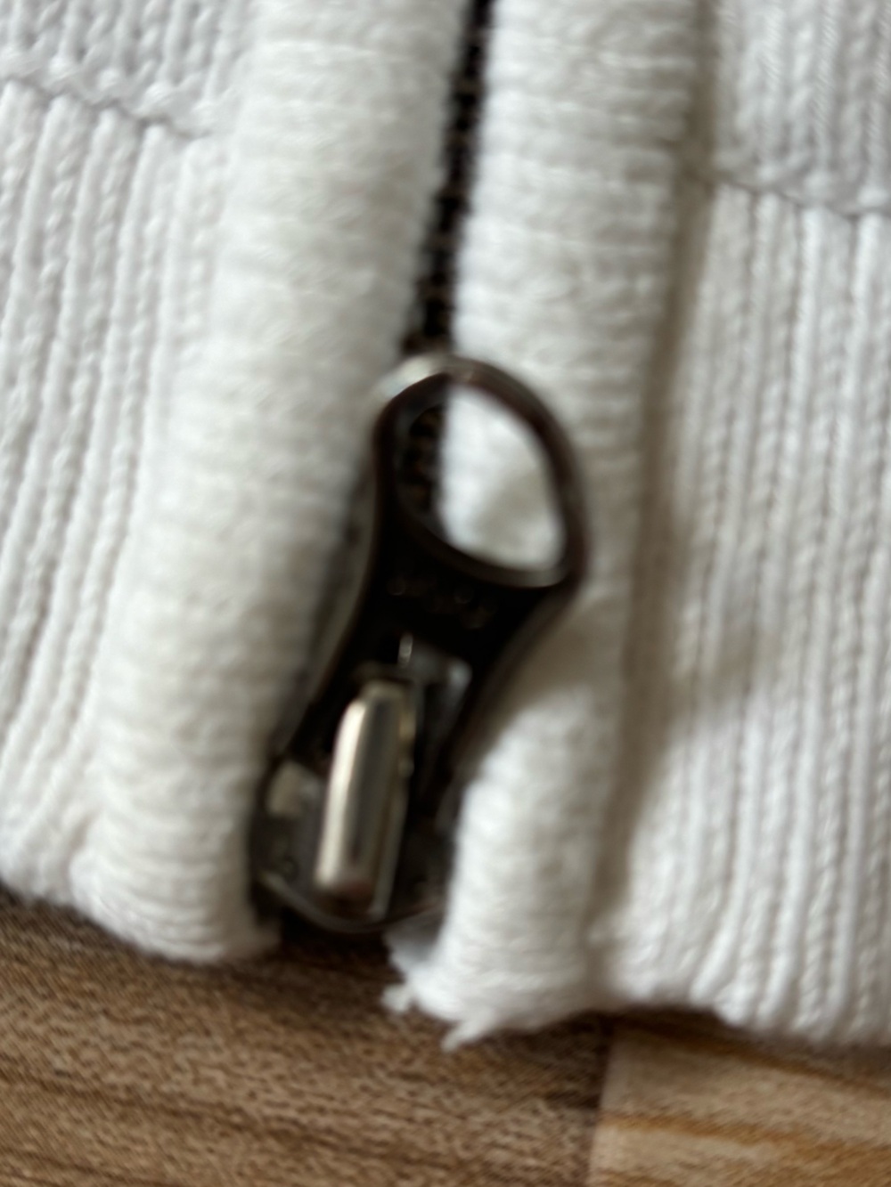 Vintage Y2K GAP Women's White Knit Zip Up Hoodie Sweater L Beachy Coastal - Picture 6 of 16